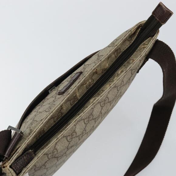 GUCCI GG Supreme Shoulder Bag PVC Beige Silver 141626 Auth BA6168 - Picture 6 of 16